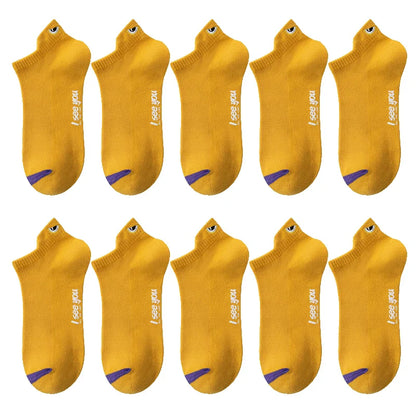 5/10 Pairs Man Short Socks Ankle Boat Socks Breathable Casual Athletic Socks Women Summer Thin Low-Cut Male Socks
