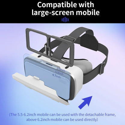 G15 IMAX Giant Screen Virtual Reality Glasses HD 3D Movie Google Cardboard Box VR Helmet for 4.7-7" Phone,Support Game Joystick