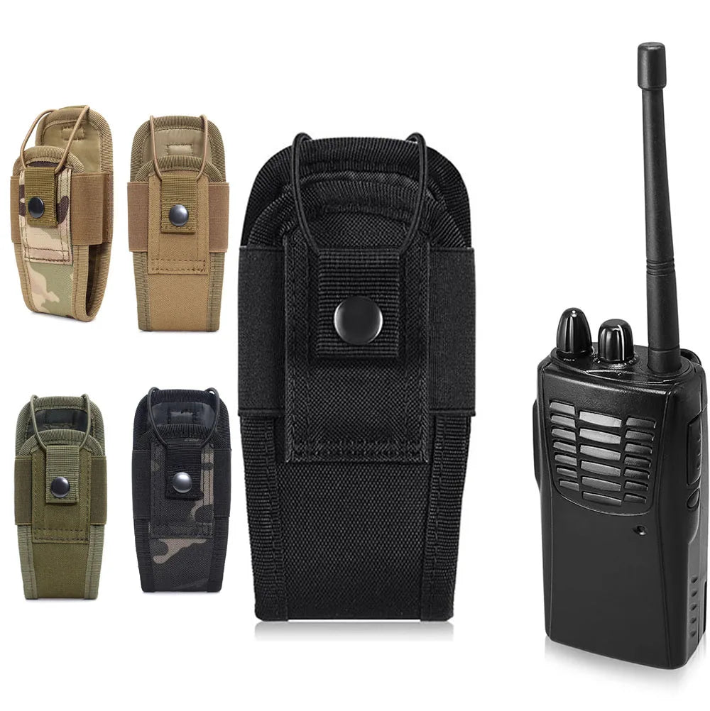 Universal Radio Holsters for Duty Belt Vest Radio MOLLE Pouch Tactical Walkie-Talkie Bag for Hunting Camping Adventure