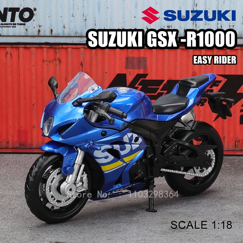 MSZ 1:18 Kawasaki Ninja H2R  GSX-R1000 YAMAHA YZF-R1 Classic Motorcycle Static Model Alloy Die Casting Car Toy Gifts
