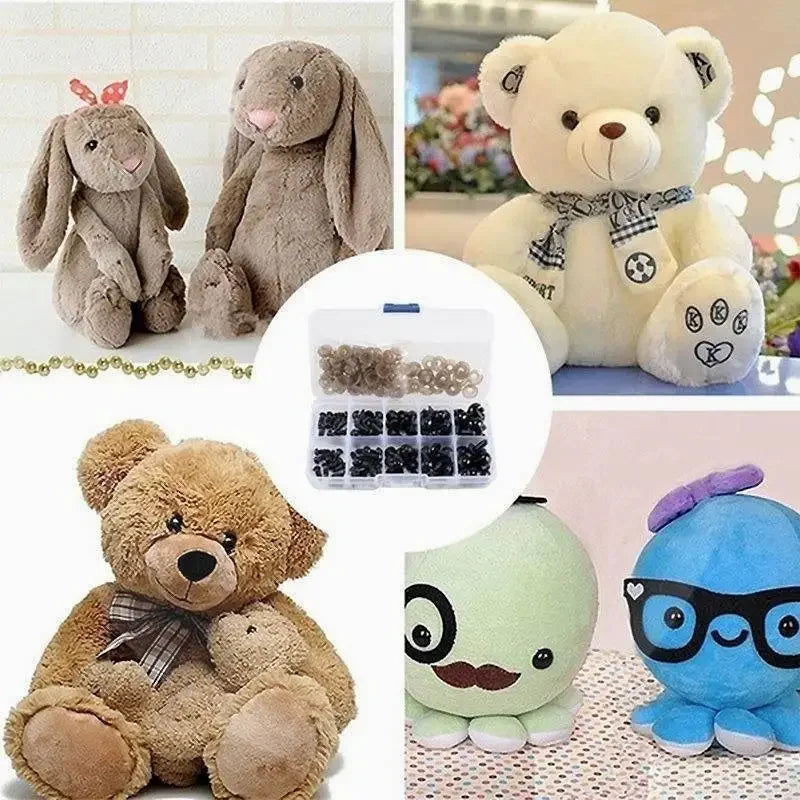 50/100pcs Eyeball Black Plastic Plush Safety Eyes Amigurumi for Toys Kids Diy Craft Funny Toy Eyes Animal Doll Accessorie 5-14mm