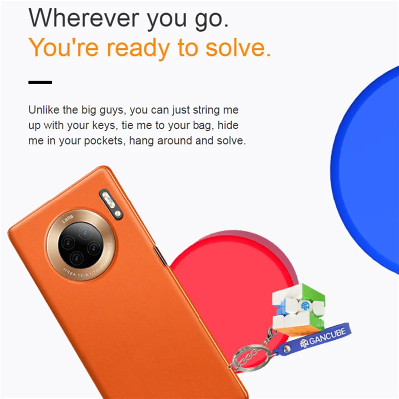 [JudyCube] GAN 330 Mini 3x3 Keychain Cube Gan330 10th anniversary Stickerless 3x3 Speed Cube Professional Magic Cube Puzzle Toys