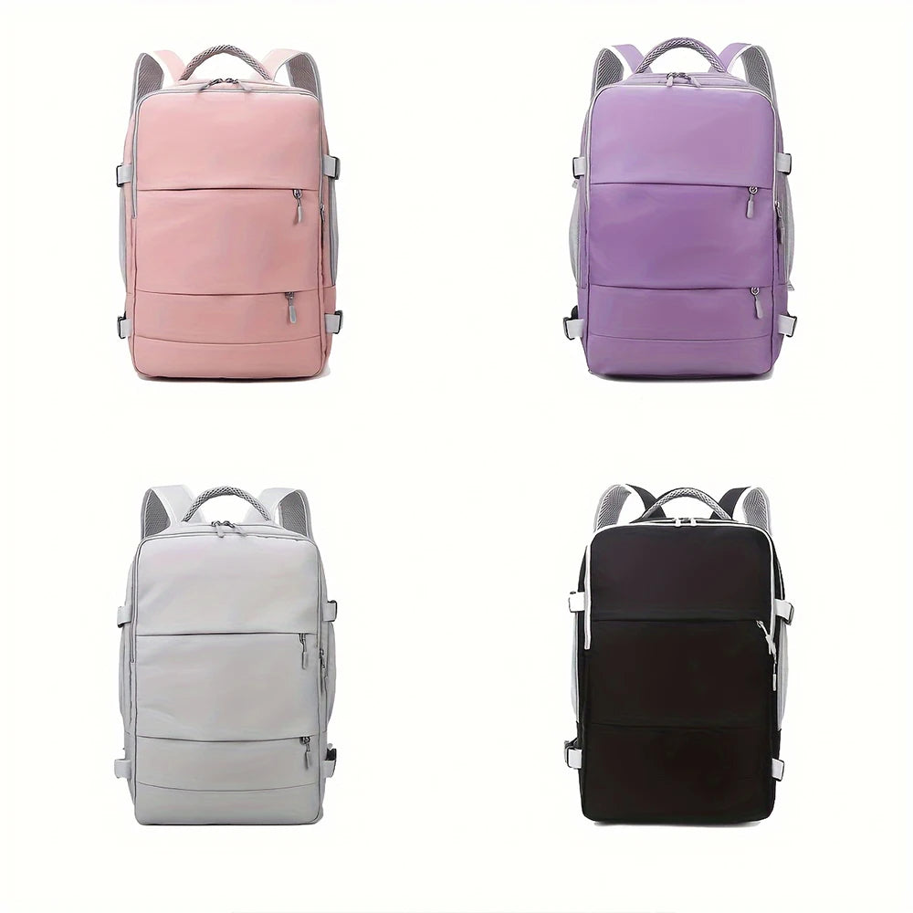 Large Capacity Fashionable Travel Backpack with Adjustable Suitcase, Travel Storage Bag, Multifunctional Leisure Bag