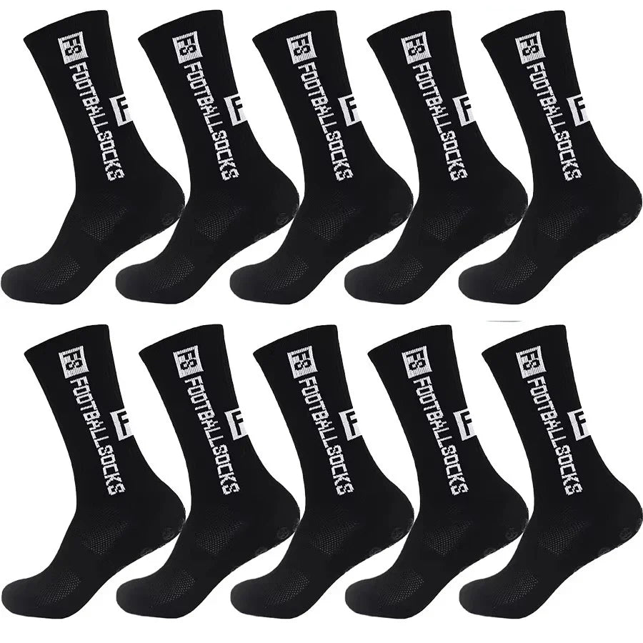 3/1Pair New Style FS Football Socks Round Silicone Suction Cup Grip Anti Slip Soccer Socks Sports Men Women Baseball Rugby Socks