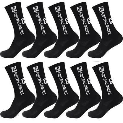 3/1Pair New Style FS Football Socks Round Silicone Suction Cup Grip Anti Slip Soccer Socks Sports Men Women Baseball Rugby Socks