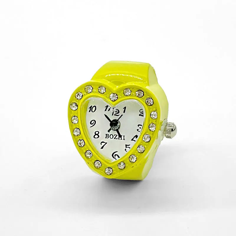 Temperament Women Love Lovers Finger Watch Small Cute Small Dial Flash Diamond Fashion Watch