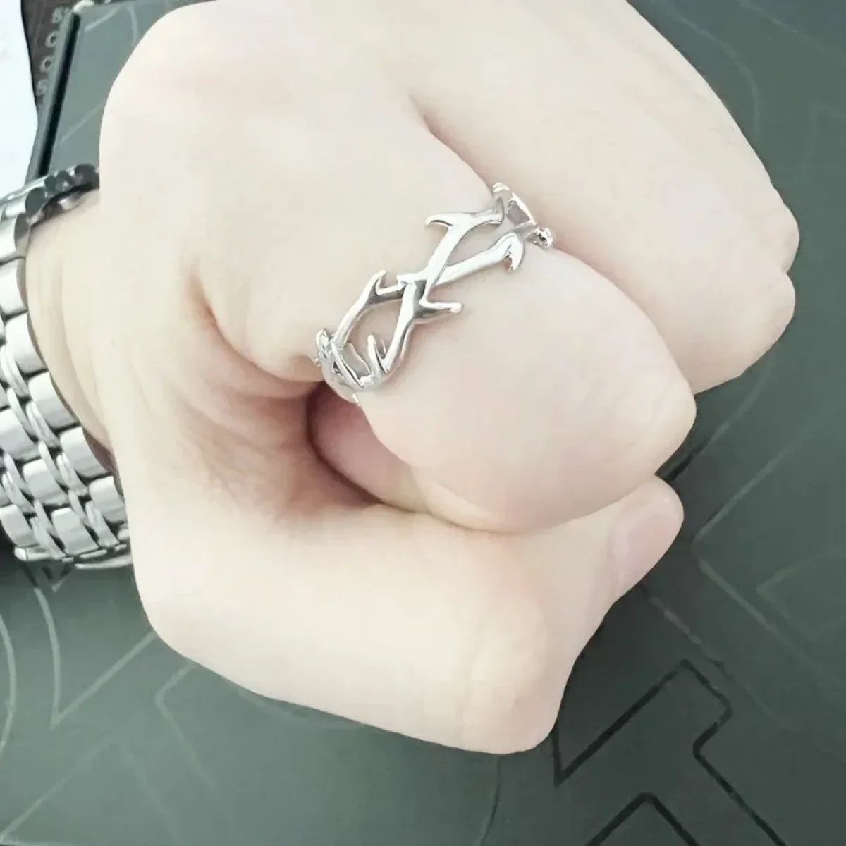 Punk Classic Split Rings Stainless Steel Simple Adjustable Rings for Women Men Couples Jewelry Accessories