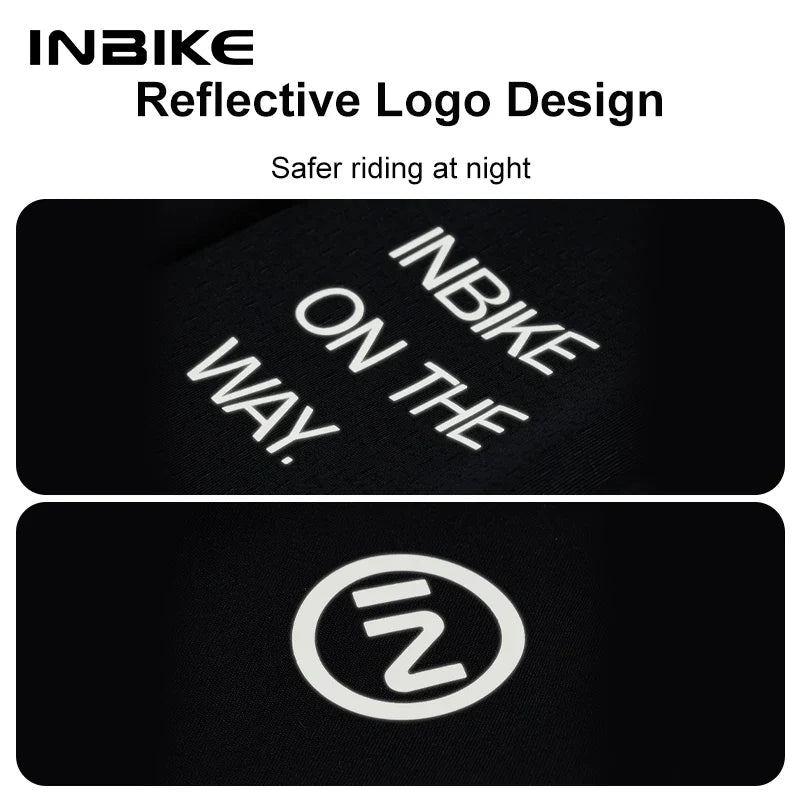 INBIKE Winter Cycling Bib Pants Thermal Fleece Men's MTB Cycling Clothing 3D Padded Cold Weather Bike Bib Tights Legging Clothes