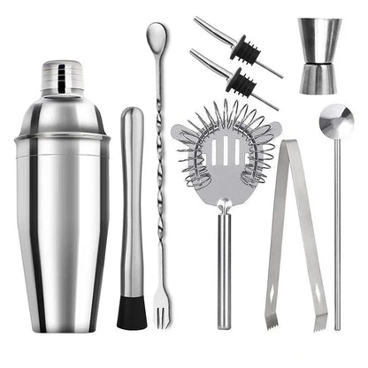 1/3/6/9/11pcs Cocktail Shaker Set Stainless Steel Bartender Kit Cocktail Mixer Wine Martini Boston Shaker Party Bar Tools