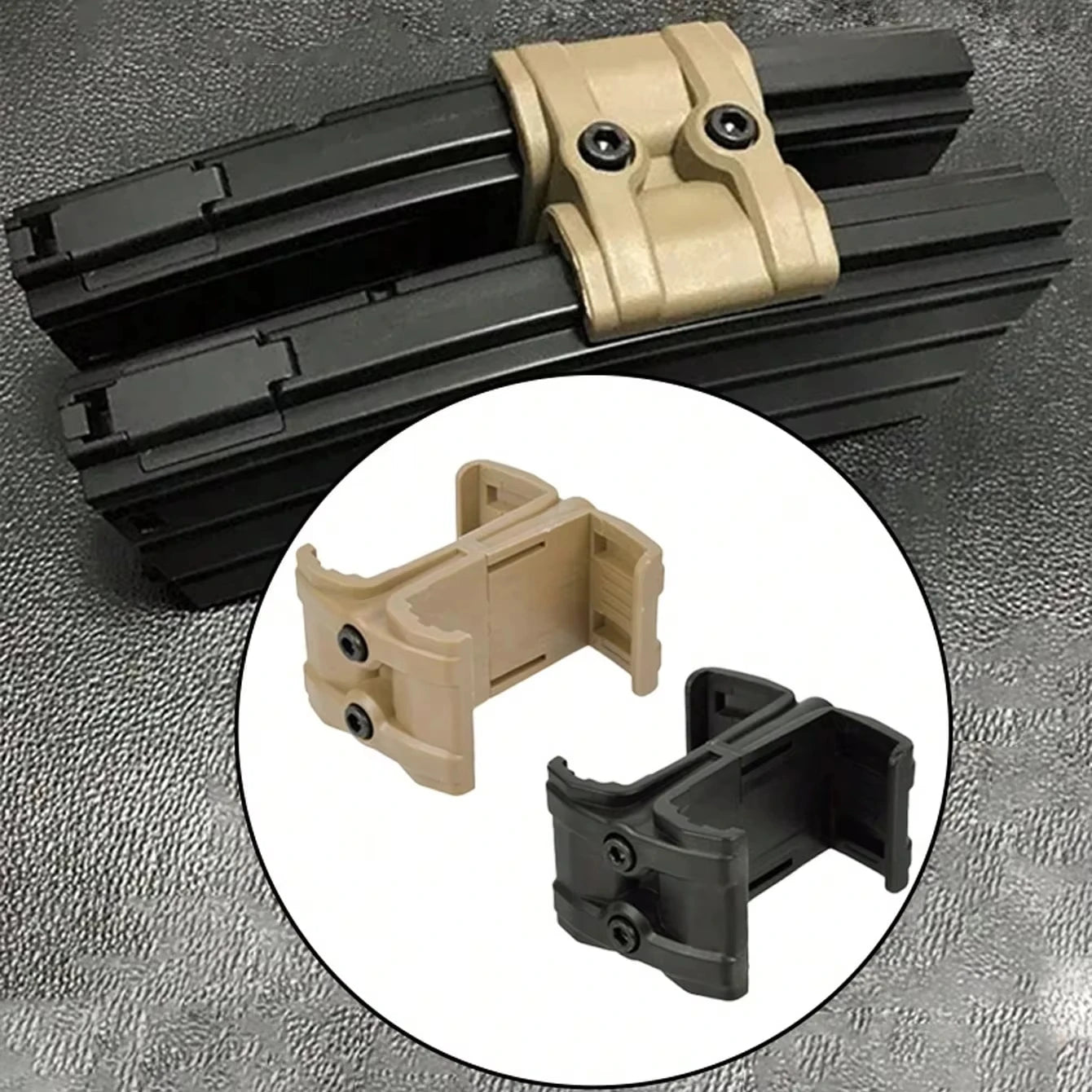 DEZITION Tactical Rifle Gun Mag Parallel Connector For M4 AR-15 Double Magazine Coupler Connector Clip Hunting Accessories