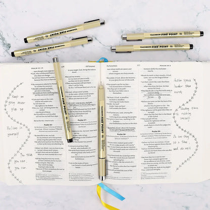 6-12Pcs/Set Hook Needle Pen Hand-painted Fineliner Sketch Pen Student Study Office Supplies Special Stationery Art Supplies