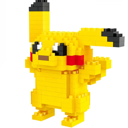 DIY Pokemon Blöcke Kleine Cartoon Mini Baustein Pikachu Charizard Eevee Mewtwo Anime Montieren Action Modell Puppen Spielzeug 