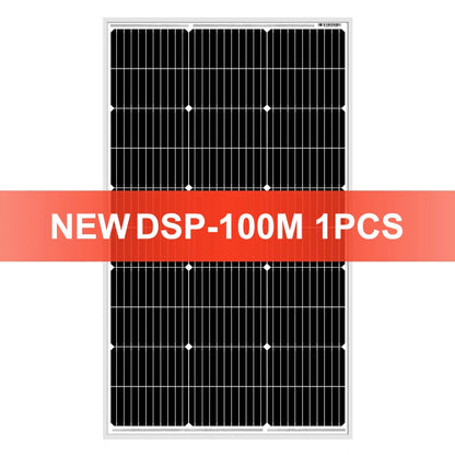 DOKIO 18V 100W Rigid Solar Panel China 18V Monocrystalline Silicon Waterproof Solar Panel Charging 12V #DSP-100M Camping/Home/RV