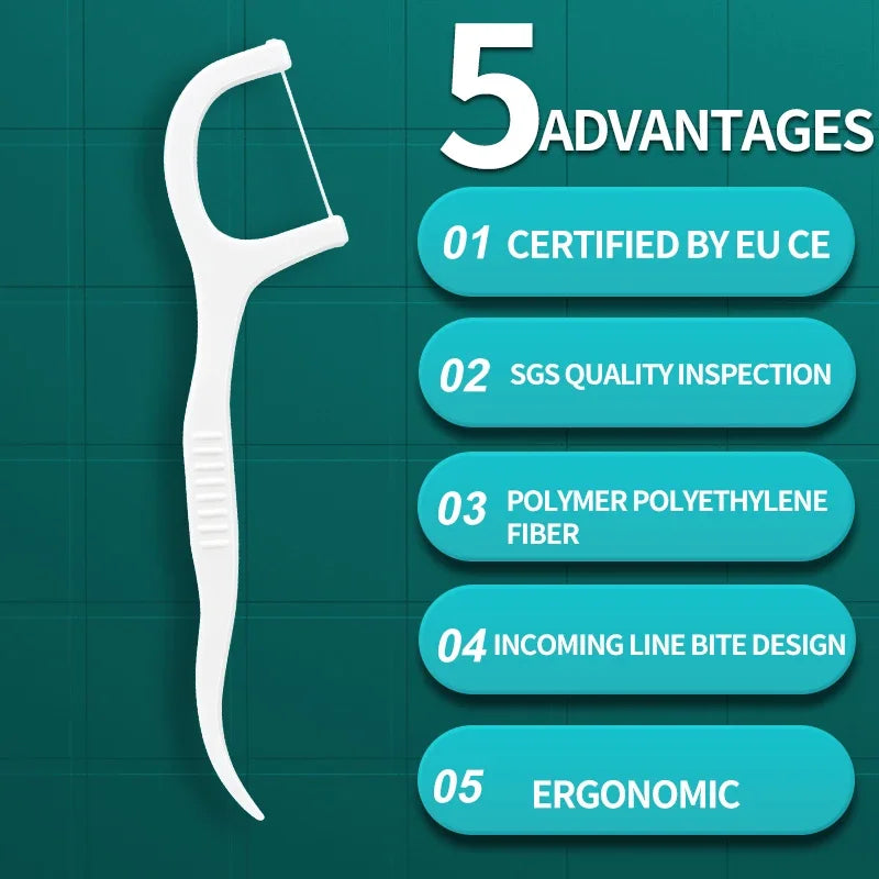 Wholesale 600PCS Dental Floss Dental Floss Picks Clean Between Teeth Interdental Brush Toothpick Floss Picks Oral Hygiene Care