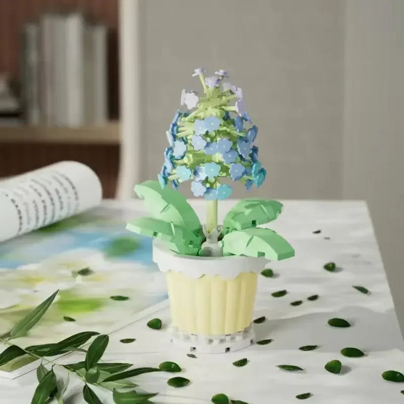 Mini Flower with Pot Micro Building Blocks Toys - Intricate Floral Details, Multiple Styles Available for Home and Office D¨¦cor