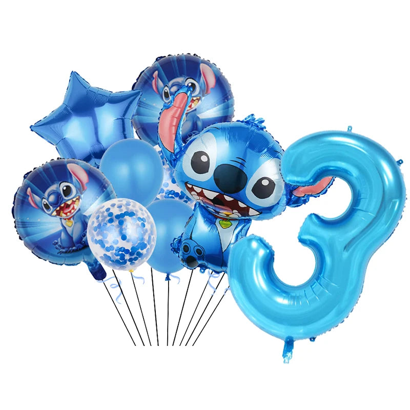 Disney Stitch Birthday Party Balloons Lilo & Stitch Balloon Sets Baby Shower for Kids Birthday Party Decorations Supplies Gifts