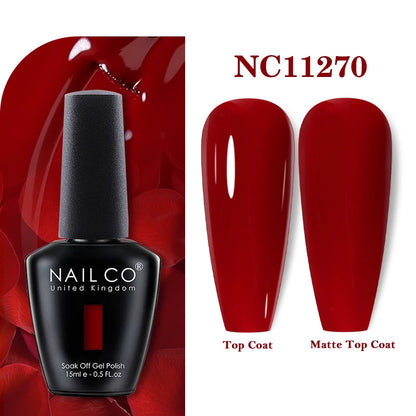 NAILCO 131Colors Vernis Semi Permanent UV Varnish Gel Nail Polish Nails Art Gel Manicure TOP BASE Varnish Hybrid