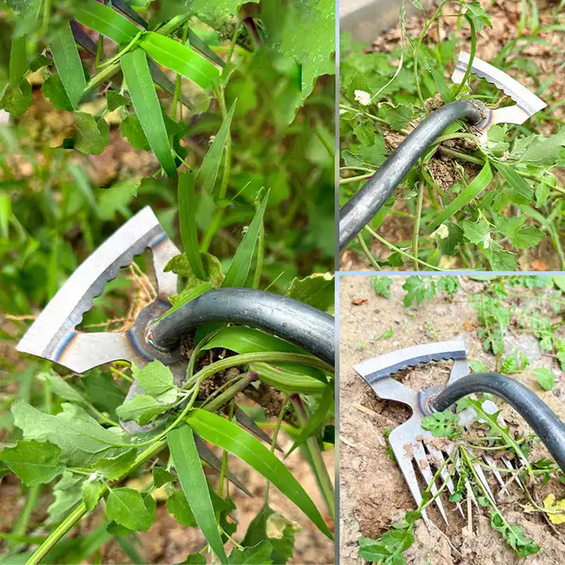 2 In 1 Garden Weeding Tool Manual Weed Grass Rooting Tool Puller Shovel Weeding Removal Hand Gardening Loose Soil Tools