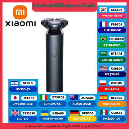 XIAOMI MIJIA Electric Shaver For Men S700 Whole Body Washing  Electric Razor Trimmer Beard  Rechargeable men's Shaving Machine
