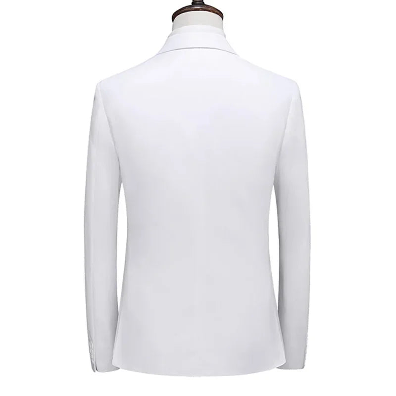 2025 Brand Fashion Men Double Breasted Tuxedo Business Suit/Male Slim Fit  Korean Casual Clothing/Men's Casual Jacket Blazers