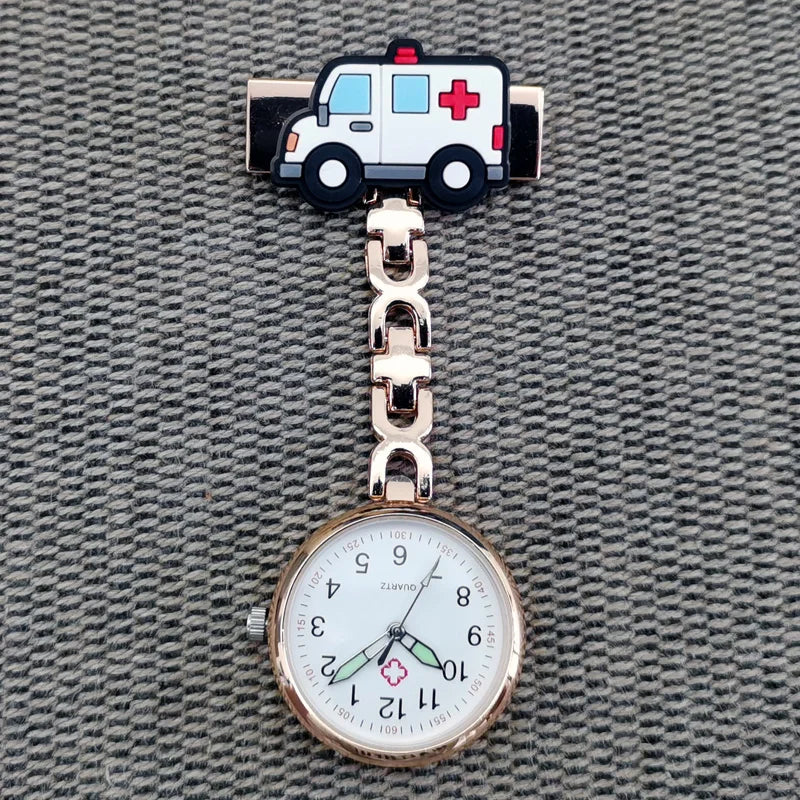 FREE Personalized Your Name Logo Doctor Clock Stethoscope Customize Engrave Medical Hospital Healthcare Pocket FOB Nurse Watch