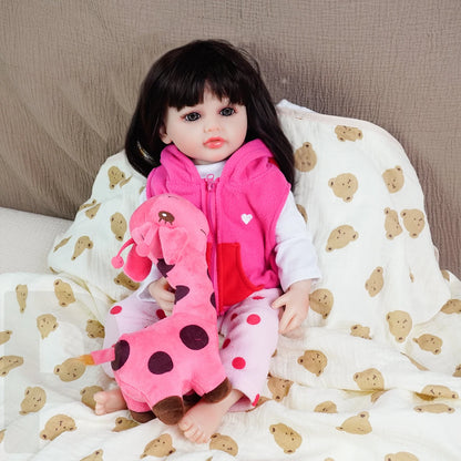 JOYORA Lifelike Reborn Dolls Realistic Full Silicone Baby Bebe Vinyl 50CM Newborn Girl Doll Princess Toddler Toy Gift