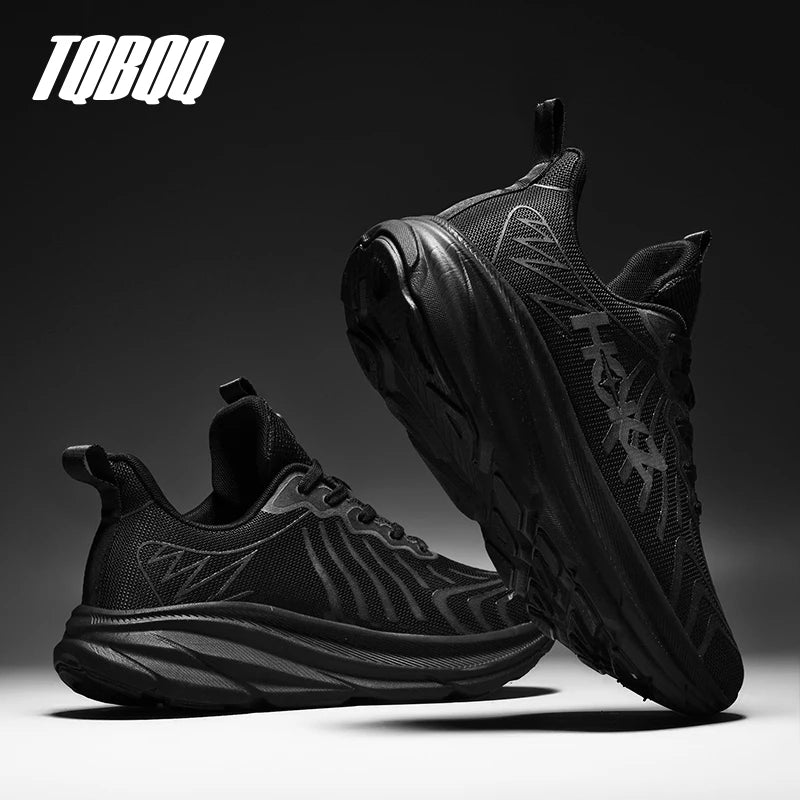 Carbon Plate Air Cushion Running Shoes for Men Soft Chunky Sneakers Women Daily Commuting Shoes Outdoor Casual Walking Shoes
