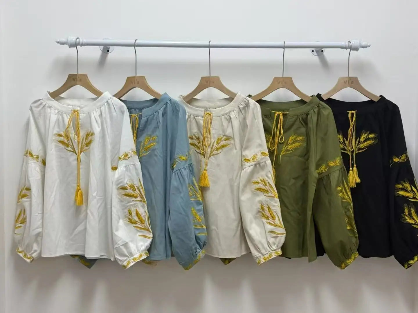 Neploe Vintage Heavy Ethnic Style Panelled Shirt Lace Up O Neck Embroidery Lantern Blouses Western Loose Casual All-match Blusas