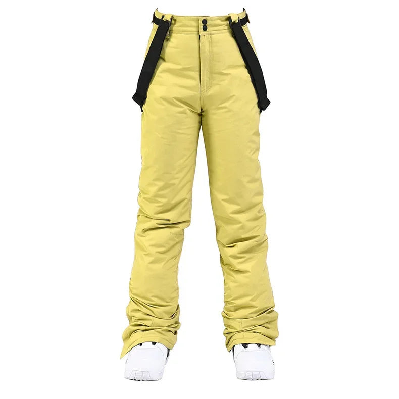 Women Winter Pant High Quality Men Thick Warm Skiing Pants Windproof Waterproof Suspender Trouser Snow Snowboard Plus Size Pants