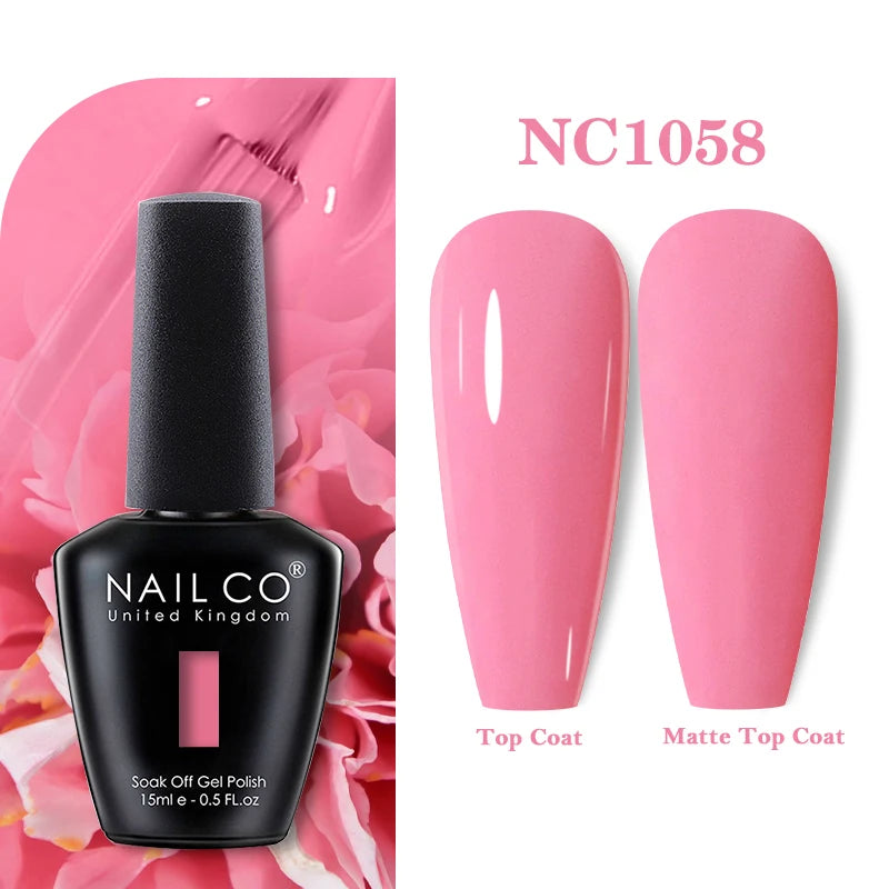 NAILCO 131Colors Vernis Semi Permanent UV Varnish Gel Nail Polish Nails Art Gel Manicure TOP BASE Varnish Hybrid