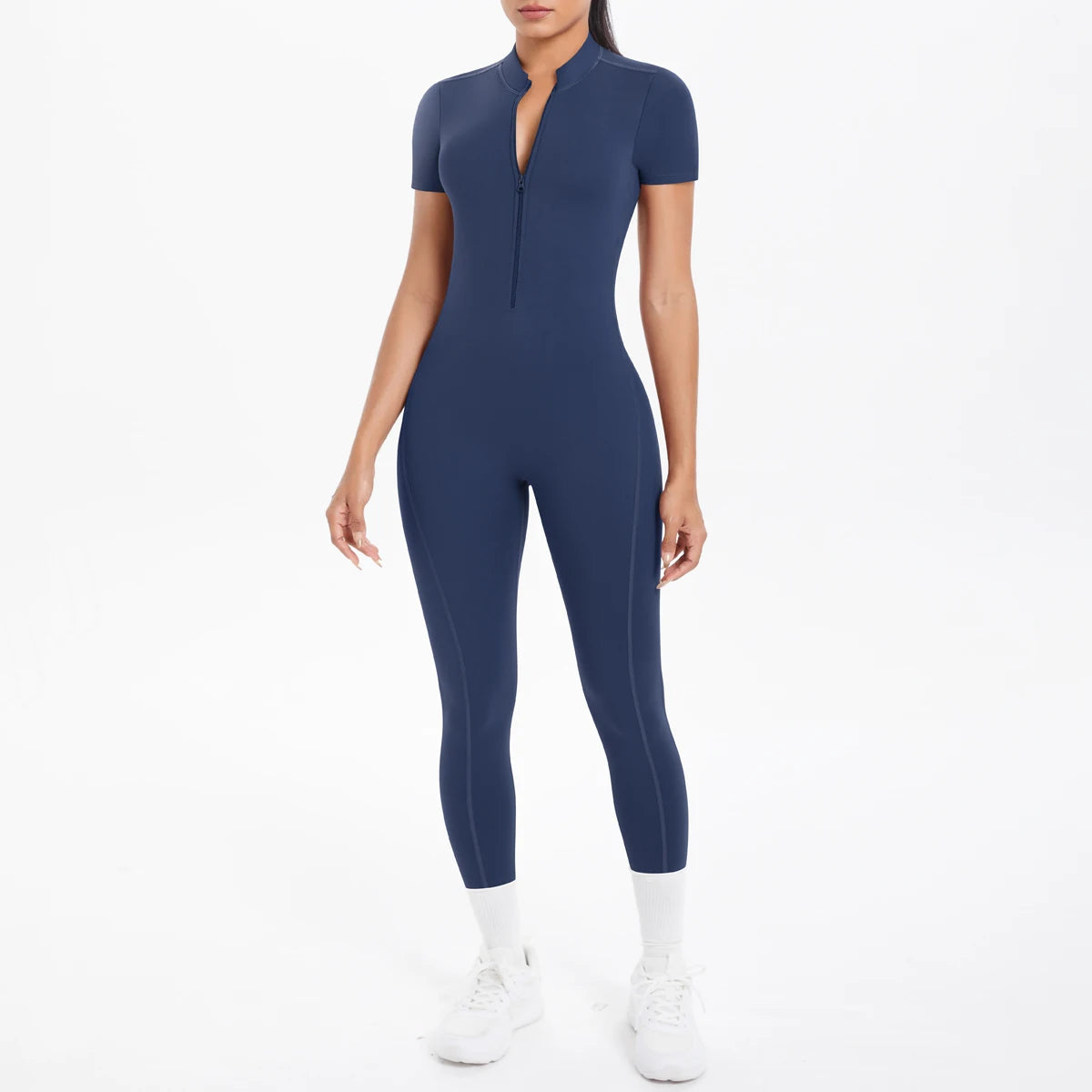 Sexy Backless Bodycon Scrunch Jumpsuit Raises Butt Women Dance Fitness Overalls Push Up  With Chest Cushion Yoga Sport Jump Suit