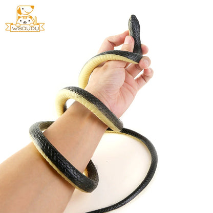 Realistic Flexible Snake Toy 1.2m Rubber Animal Prank Stress Relief Fake Model Decoration Halloween Gag Prop Kids Adults Gift