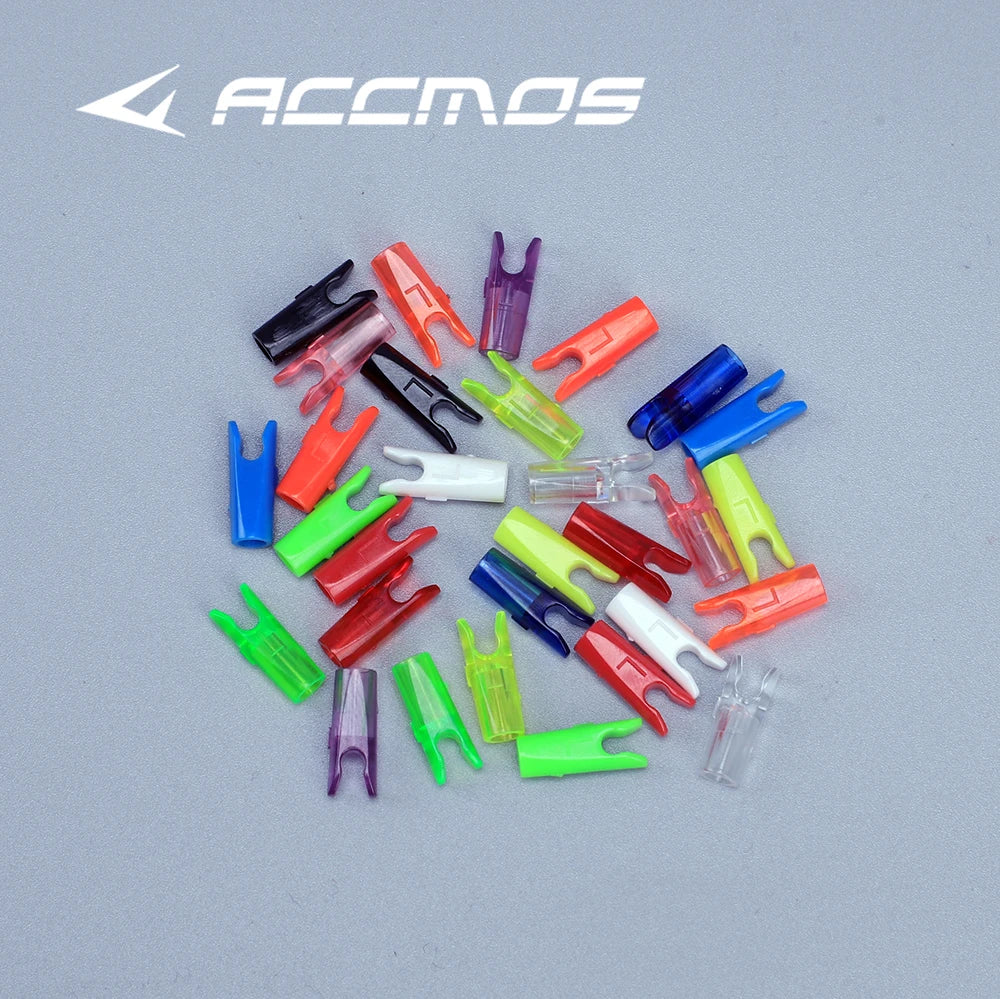 50pcs Archery ID3.2/4.2/6.2/5.2/8mm Arrow Aluminum Pin or Plastic L Nock Carbon Arrow Shaft Compound Bow Fiber Hunting Shooting