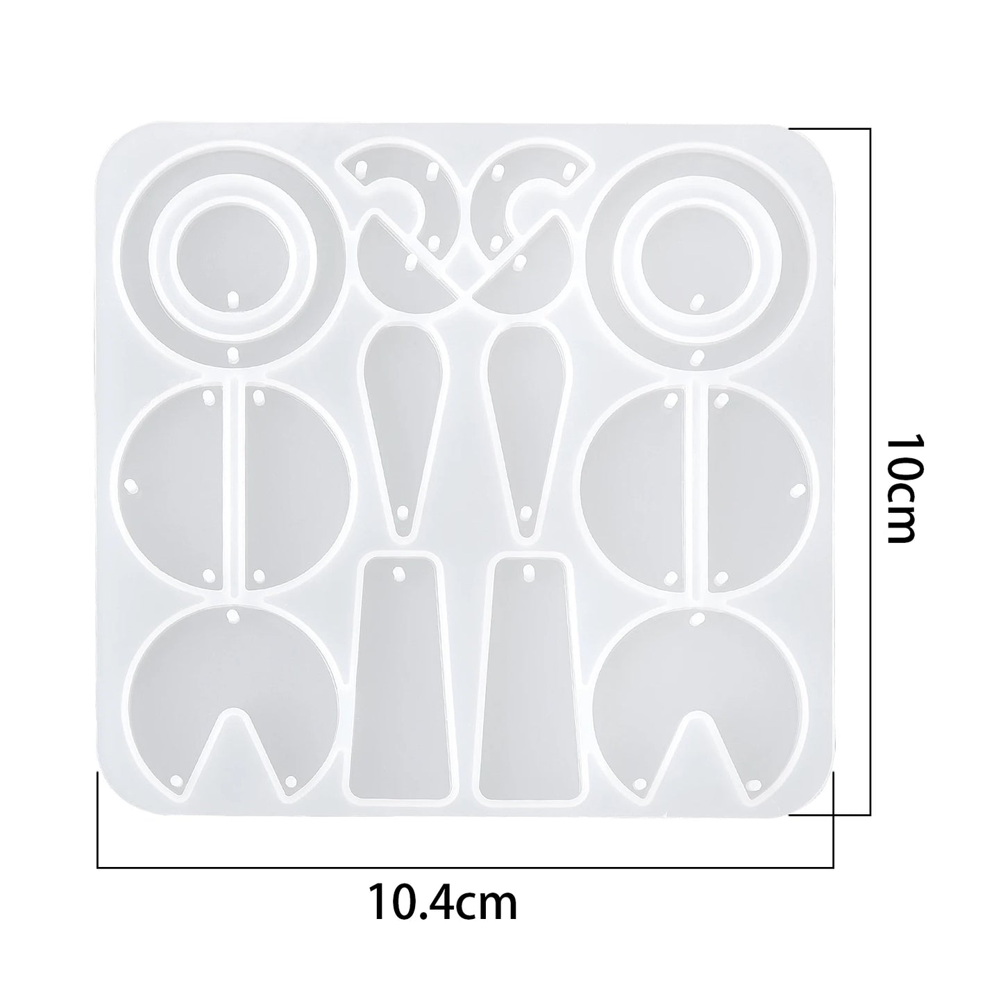 Geometric Earring Pendant Silicone Mold Round Epoxy Resin Mould For DIY Ornaments Keychain Necklace Charms Epoxy Resin Crafts