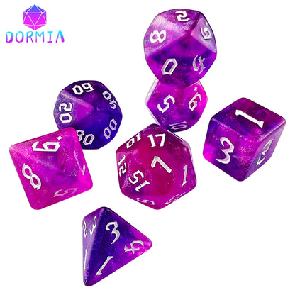 Dice Games TRPG DND Dice Set Most POP Multi Colours Amazing Retro Font Style And Pattern For Souvenirst Entertainment Board Game