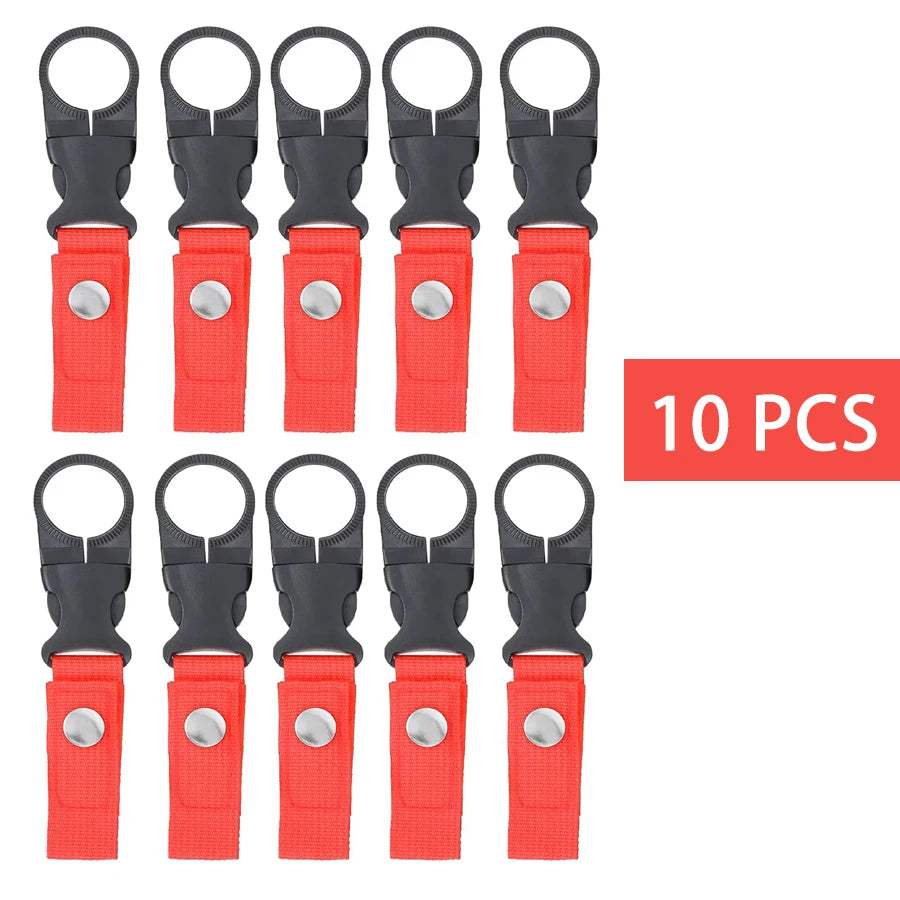 Webbing Buckle Hook Water Bottle Holder Clip Outdoor Nylon EDC Climb Carabiner Belt Backpack Hanger Camp Carabiner Belt Clip