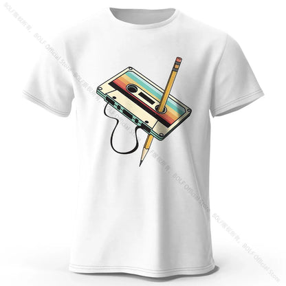 Men's Summer Essential 100% Cotton Printed T-Shirt, Soft & Breathable Round Neck Short Sleeve Tee, Unisex Casual Wear