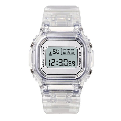 New Boys Girls Digital Luminous Fashion Sport Transparent For Watches Couple Gift