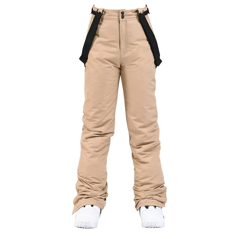 Women Winter Pant High Quality Men Thick Warm Skiing Pants Windproof Waterproof Suspender Trouser Snow Snowboard Plus Size Pants