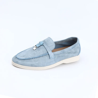 Women Suede Loafer 2024 Summer Walking Casual Moccasins Flat Loafer Men Lazy Shoes Fashion New Design Slip on Loafer Unisex
