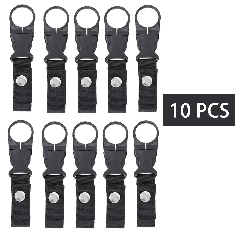 Webbing Buckle Hook Water Bottle Holder Clip Outdoor Nylon EDC Climb Carabiner Belt Backpack Hanger Camp Carabiner Belt Clip