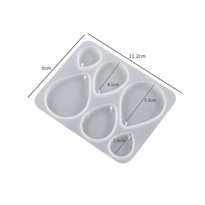 Geometric Earring Pendant Silicone Mold Round Epoxy Resin Mould For DIY Ornaments Keychain Necklace Charms Epoxy Resin Crafts