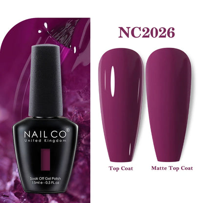 NAILCO 131Colors Vernis Semi Permanent UV Varnish Gel Nail Polish Nails Art Gel Manicure TOP BASE Varnish Hybrid