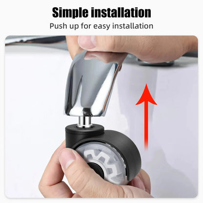 AD 5PCS Universal Mute Wheel Office Chair Caster Swivel Rubber Soft Safe Rollers Furniture Hardware Chair Wheels for Desk Office