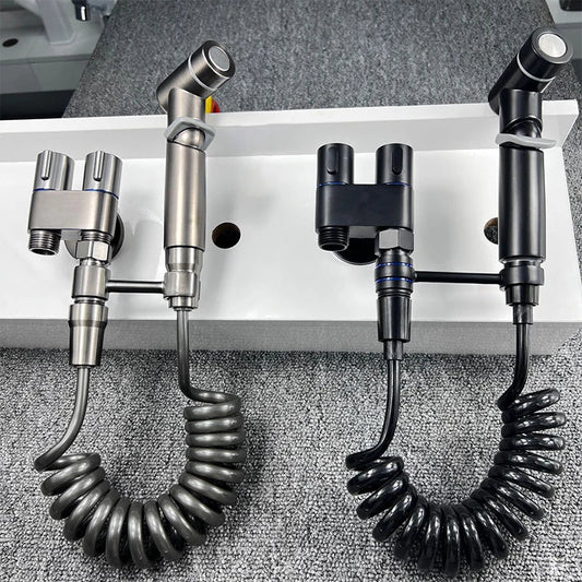 Bathroom Toilet Flushing Spray Gun Household Pressurized Toilet Washer Bidet Sprayer Toilet High Pressure Portable Shattaf Set