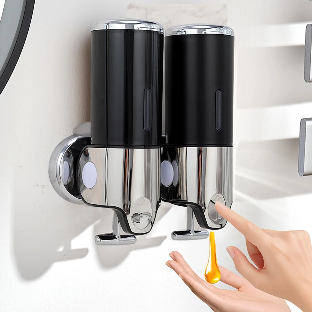 Bathroom wall mounted manual liquid soap dispenser soap dispenser shampoo dispenser hotel bathroom/toilet accessories