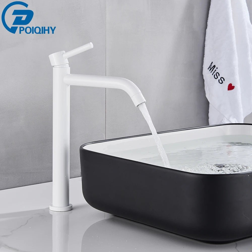 Black Basin Faucet Bathroom Washbasin Water Mixer Tap Hot Cold Water Basin Sink Tap Bathroom Faucet Tap Brushed Gold Faucet