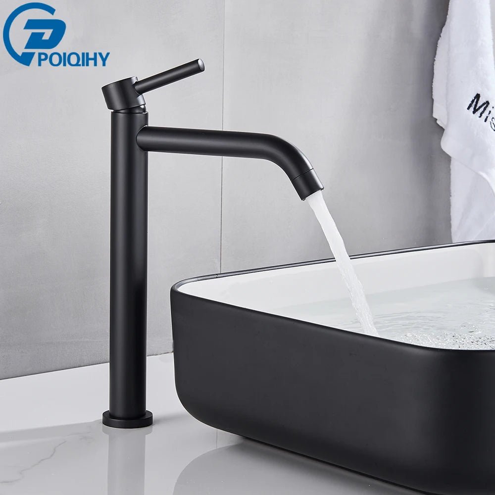 Black Basin Faucet Bathroom Washbasin Water Mixer Tap Hot Cold Water Basin Sink Tap Bathroom Faucet Tap Brushed Gold Faucet