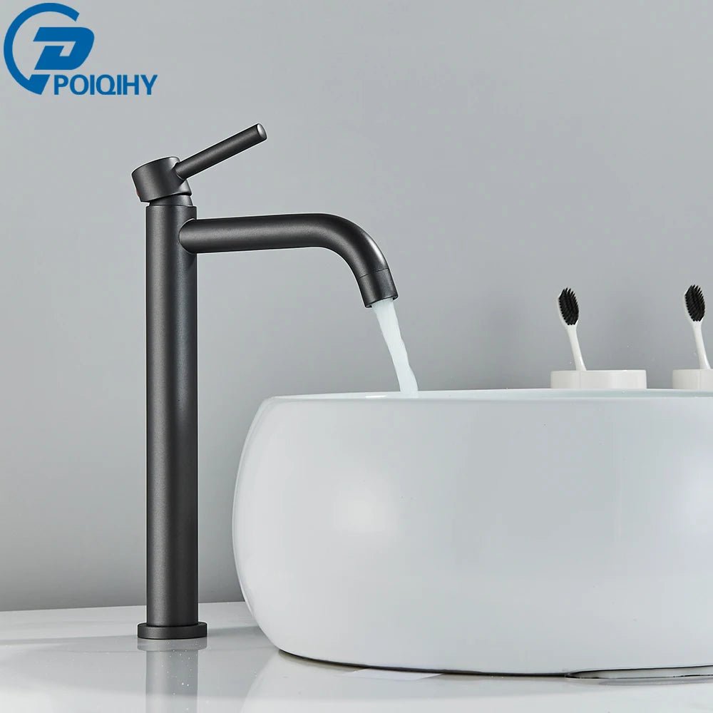 Black Basin Faucet Bathroom Washbasin Water Mixer Tap Hot Cold Water Basin Sink Tap Bathroom Faucet Tap Brushed Gold Faucet