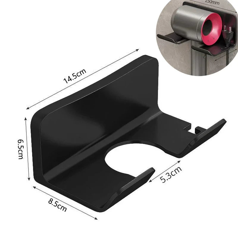 Hair Dryer Holder Wall Bathroom Shelf Without Drilling Plastic Hair Dryer Stand with Storage Box Toilet Blower Holder Shelf